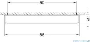 Omnires Darling wieszak na ręcznik czarny DA70216BL - Wieszaki łazienkowe - miniaturka - grafika 2