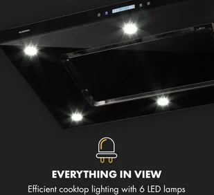 Klarstein Valeria 90 Czarny - Okapy kuchenne - miniaturka - grafika 3