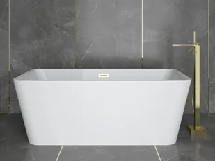 Besco Wanna wolnostojąca Evita 160x80 cm + maskownice syfonu w kolorze białym - Wanny - miniaturka - grafika 6