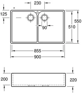 Villeroy & Boch Sink Unit 90 X 639001R1 - Zlewozmywaki - miniaturka - grafika 2