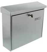 Skrzynki na listy - Burg Wächter Burg-Wächter skrzynka na listy z ogranicznikiem, z ocynkowanej stali, format A4, srebrny Amsterdam 867 Si - miniaturka - grafika 1