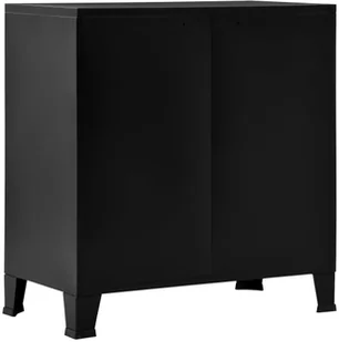 vidaXL vidaXL Szafka na dokumenty z 4 drzwiczkami, czarna, 75x40x80 cm, stal - Szafy biurowe - miniaturka - grafika 4