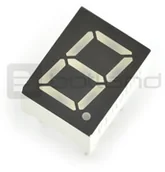 Podzespoły elektroniczne - Wyświetlacz 8-segmentowy x1 - 10mm czerwony - wsp. anoda LCD-06443 - miniaturka - grafika 1