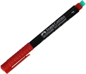 Foliopisy - Faber Castell Foliopis 0.6mm czerwony Faber F - miniaturka - grafika 1