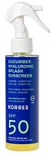 Balsamy i kremy do opalania - Korres Cumber Hyaluronic SPLASH 2-fazowy spray do ochrony twarzy i ciała SPF50, 1 opakowanie (1 x 150 ml) - miniaturka - grafika 1