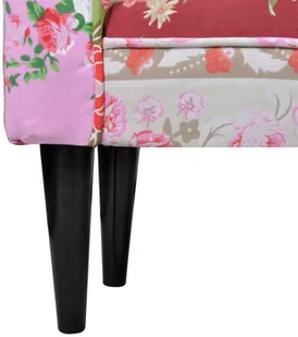 vidaXL Ławeczka do salonu, maa leanka, podnek z motywem kwiatowym - Ławki do przedpokoju - miniaturka - grafika 7