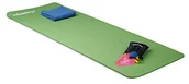 Maty do jogi - Relaxdays mata do jogi, wyściełana, mata do ćwiczeń o grubości 1 cm, do pilatesu, aerobiku, gimnastyki, wysokość x szerokość x grubość:  1 x 61,5 x 182 cm, zielony, m 10020675_53 - miniaturka - grafika 1