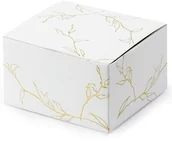 Gadżety dla niej i dla niego - PartyDeco Pudełeczka dla gości "Gałązki", białe, 10 szt PUDP27-008-019 - miniaturka - grafika 1
