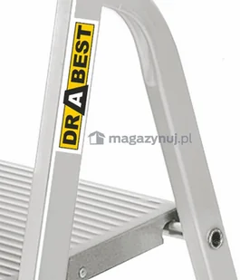 Drabina aluminiowa, 6 stopni wytrzymałość: 125-150 kg (wytrzymałość 125 kg) - Drabiny - miniaturka - grafika 5