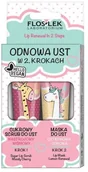 Maseczki do twarzy - Flos-Lek Vege Lip Care zestaw odnowa ust w 2 krokach cukrowy scrub nastrojowy wiśniowy + maska do ust cytrynowa odnowa 2x14g 94825-uniw - miniaturka - grafika 1