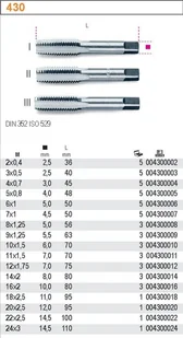 BETA GWINTOWNIK RĘCZNY METR. ZWYKŁY M5/3SZT 430/5 - Gwintowniki - miniaturka - grafika 2
