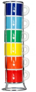 Bialetti Color Zestaw 6 filiżanek do espresso na stojaku 99TAZZ110 - Filiżanki - miniaturka - grafika 2
