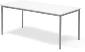 Stoły i stoliki do biura - AJ Produkty Stół BORAS, 1600x800x720mm, biały, srebrna rama - miniaturka - grafika 1