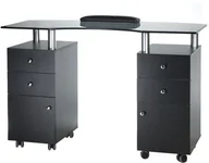 Stoliki do manicure - Beauty System Stolik do manicure BD-3453 CZARNY BD-3453 BLACK - miniaturka - grafika 1