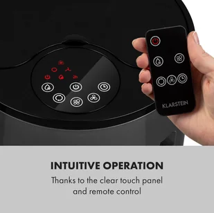 Klarstein Skypillar, chłodnica powietrza 3 w 1, wentylator, nawilżacz powietrza, zbiornik 5 l, pilot zdalnego sterowania, panel dotykowy HTR2-SkypillarB - Klimatory - miniaturka - grafika 16