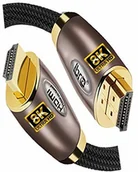 Kable - IBRA IBRA Czerwony kabel HDMI 2.1 8K Ultra High-Speed 48 Gbps | obsługuje 8K@60HZ, 4K@120HZ, 4320p, kompatybilny z Fire TV, wsparcie 3D, funkcja Ethernet, 8K UHD, 3D-Xbox PlayStation PS3 PS4 PC itp. - 2M 8K RED HDMI 2M - miniaturka - grafika 1