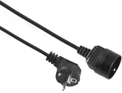 Przedłużacze i rozgałęźniki - Elgotech Przedłużacz 1 gniazdowy z uziemieniem 3x1 2m Czarny EPS-102-2 - miniaturka - grafika 1