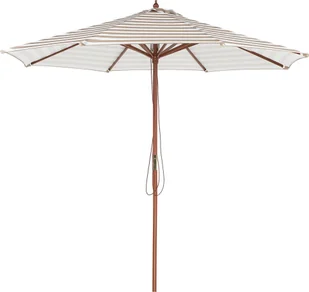 Parasol ogrodowy ⌀ 260 cm beżowo-biały FERENTILLO - Parasole ogrodowe - miniaturka - grafika 2