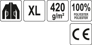 YATO BLUZA POLAROWA Z GRUBEGO POLARU ZE WZMOCNIENIAMI Z TKANINY OXFORD SZARA ROZM XL YT-79523 - Odzież robocza - miniaturka - grafika 9