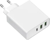 Akcesoria do tabletów i e-booków - Platinet Ładowarka WALL CHARGER 65W TYPE C PD65W+USB2.4A [45581] PLCUPD65W - miniaturka - grafika 1