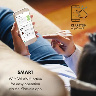 Klarstein Klarstein Maxflow Smart, chłodnica powietrza 3 w 1, wentylator, nawilżacz powietrza, 5 l, Wi-Fi, pilot zdalnego sterowania, 2x pakiet lodowy HTR8-Maxflow B - Klimatory - miniaturka - grafika 5
