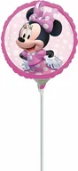 Urodziny dziecka - Amscan Balon foliowy do patyka Myszka Minnie - 23 cm - 1 szt. 4218409 - miniaturka - grafika 1