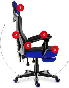 Huzaro Fotel gamingowy Huzaro COMBAT 3.0 BLUE HZ-Combat 3.0 Blue - Fotele gamingowe - miniaturka - grafika 9