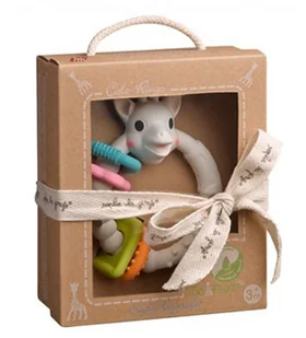 Vulli Gryzak żyrafa Sophie z kolorowymi krążkami 220120 - Gryzaki dla dzieci - miniaturka - grafika 2