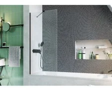 Radaway Modo PNJ 100 parawan nawannowy jednoczęściowy 1000x1500 czarny przejrzyste 10006100-54-01 - Parawany nawannowe - miniaturka - grafika 2
