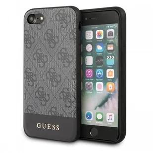 Guess 4G Bottom Stripe Collection etui na iPhone SE 2020 / 8 / 7 szare GUHCI8G4GLGR - Etui do tabletów - miniaturka - grafika 2