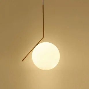 COPEL Wisząca LAMPA modernistyczna CGMLKUL20ZWIS COPEL kula OPRAWA szklany ZWIS ball condi mondo złota biała CGMLKUL20ZWIS - Lampy sufitowe - miniaturka - grafika 4