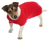 Ubranka dla psów - Croci croci c7074792 pulower z golfem, siviglia Czerwony, 55 cm - miniaturka - grafika 1