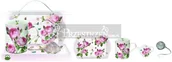 Kubki - Nuova Cer Easy life r2s KUBEK PORCELANOWY, PODSTAWKA I TACKA - Róże - Romantic Roses (306 RMR) KOMPLET 306 RMR - miniaturka - grafika 1