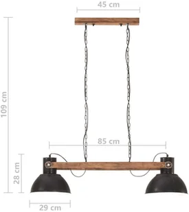 VidaXL Industrialna lampa wisząca, 25 W, czarna, 109 cm, E27 320527  VidaXL - Lampy pozostałe - miniaturka - grafika 11