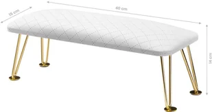 ACTIVESHOP PODPÓRKA DO MANICURE 6M ZŁOTA BIAŁA PIK - Pozostałe akcesoria kosmetyczne - miniaturka - grafika 5