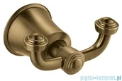 Wieszaki łazienkowe - Omnires Art Line haczyk podwójny brąz antyczny AL53120BR - miniaturka - grafika 1
