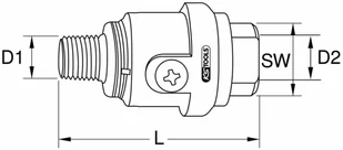 KS Tools Olejarka do narzędzi pneumatycznych, 54 mm, 1/4", 515.3360 - Narzędzia warsztatowe - miniaturka - grafika 2