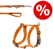 Smycze dla psów - Hunter Komplet London pomarańczowy, szelki + smycz - Rozmiar M + smycz 200 cm / 15 mm - miniaturka - grafika 1