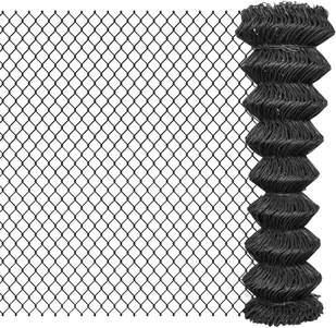 vidaxl Siatka ogrodzeniowa 15 x 1,5 m, stalowa, szara - Ogrodzenia - miniaturka - grafika 5
