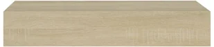 VidaXL Lumarko Półka ścienna z szufladą, kolor dębu, 60 x 23,5 x 10 cm, MDF 330261 VidaXL - Półki do salonu - miniaturka - grafika 4