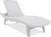 Leżaki ogrodowe - KETER Leżak basenowy Pacific, biały, 75x197x41 cm - miniaturka - grafika 1