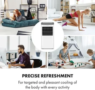 Klarstein Coldplayer, chłodnica powietrza, 4 w 1, 68 W, 384 m3/h, 4 prędkości nawiewu, biała ACO6-Coldplayer W - Klimatory - miniaturka - grafika 3