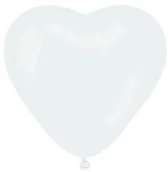 Balony i akcesoria - Godan Balon Serce Go biały Cr/01 Fol Op50szt - miniaturka - grafika 1