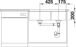 Blanco SUBLINE 480/320-U kawowy 523593 - Zlewozmywaki - miniaturka - grafika 5