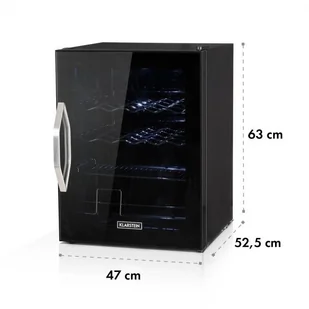 Klarstein Beersafe XL Onyx lodówka na napoje A+ + LED 4 metalowe ruszty szklane drzwi - Szafy i witryny chłodnicze - miniaturka - grafika 9