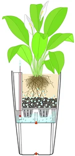 Lechuza Donica CUBICO Premium 50/50/95 espresso metalik CUBICO PREMIUM 50 ES - Donice - miniaturka - grafika 4