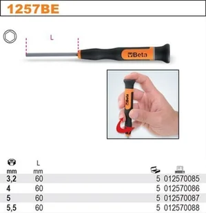 Beta WKRĘTAK PRECYZYJNY NASADOWY 5MM 1257BE/5 - Śrubokręty - miniaturka - grafika 2