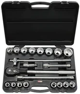 Śrubokręty - KS Tools Klucz grzechotkowy i zestaw nasadek 3/4", 21 części, 911.0722 - miniaturka - grafika 1