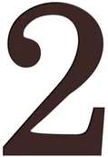 Numery na dom - Cyfra 2 WYS. 18 CM - miniaturka - grafika 1