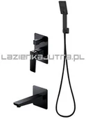 Zestawy prysznicowe - Omnires Parma system wannowy podtynkowy czarny SYSPMW01BL SYSPMW01BL - miniaturka - grafika 1